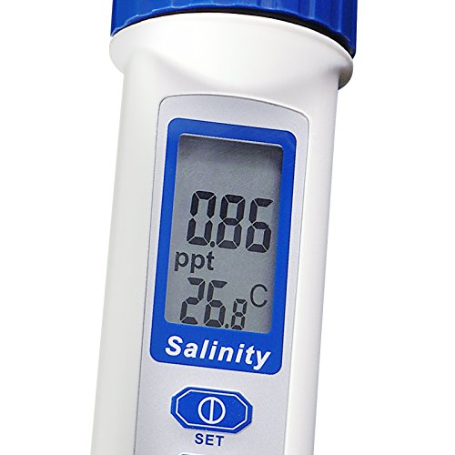Digitale Salinensalz Wasserqualität Meter Tester Checker Wasser Pool und Koi Fisch Teich, Hydroponik, Gartenarbeit, Aquarien mit Temperatur 70ppt Wasserqualität Tester IP65 Wasserdichte Rate - 6