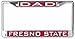 Price comparison product image California State University Fresno Dad Licensed Plate Frame, metal with inlaid acrylic, red, 2 mounting holes