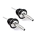 Produktbild Interesting 2 Pack Edelstahl Liquor Flasche Speed Pourers Tapered Auslauf mit Gummistopfen