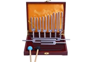 ENERGYSOUND Set of 6 Solfeggio Tuning Forks-396Hz, 417Hz, 528Hz, 639Hz, 741Hz, 852Hz