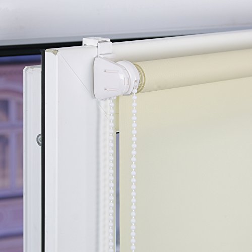 GARDUNA FIX Tageslicht-Rollo # creme 60cm # Smartfix – Klemmfix – ohne bohren – viele Farben & Größen- lichtdurchlässig / Sichtschutz - 4