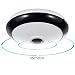 Produktbild IP-Kamera, IMATEK X316 weiße runde Kuchen-Netzwerk-Kamera, 1.3Megapixel 960P 360 Grad Fisheye-Objektiv-panoramische Kamera, P2P Wi-Fiverbindung, Realzeitüberwachung und Gegensprechanlage, Bewegungserkennung, Hauptsicherheitssystem