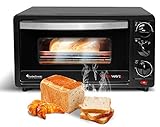  TurboTronic Mini-Backofen mit Doppelverglasung, elektrischer Grillofen, Pizza-Ofen mit Timerfunktion (14 Liter)