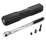 Tacklife Torque Wrench 3/8 Inch Drive 13.6-108.5 NM 10-/80 lb-ft, with 2.95-inch Extension Bar, 1/2’’ & 1/4’’ Adaptor, HTW1A