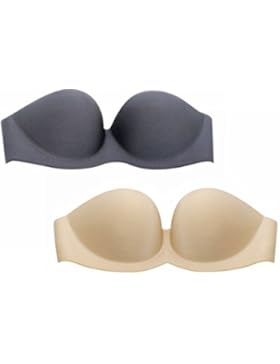 Srizgo BH ohne Träger 2er Packung förderlich für die Figur mit kleiner Größe bh nahtlos seamless bh push up bh...