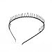 Black Metal Toothed Sports Headband Hair Clasp Man Woman Football