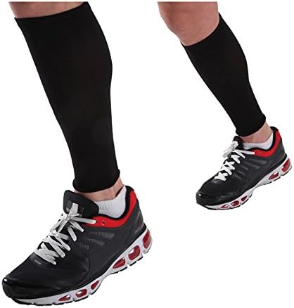 One size calf sleeves By Blue1one | True Graduated Compression Breathable Footless Braces | Ideal For Pain Relief, Shin Splints, Injuries &amp; Calf Cramps | Odorless Compression Leggings For Men &amp; Women