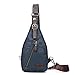 Produktbild Berühmte Marke Diebstahlsicher Magnetknopf Öffnen Leder Herren Brusttaschen Mode Reise Umhängetasche Mann Umhängetasche (Color : Blue, Size : M)