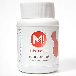 Misters Bold for Men with Pure Shilajit, Ashwagandha and 16 more Natural Ayurvedic Ingredients (500mg/Serving) - 30 Capsules