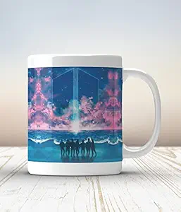 GIFT BOX Chhaap BTS Bangtan Boys Vogue Printed Microwave Safe White Ceramic Coffee Mug (350 ml) Design 9