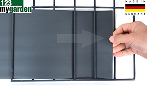 Sichtschutz Windschutz Hart PVC Streifen zum Einflechten Farbe weiß für Doppelstabmatten Zaun - 2