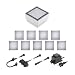 Produktbild ledscom.de LED Pflaster-Stein Gorgon Boden-Einbauleuchte für außen, 10x10cm, 12V, kalt-weiß 10er Set