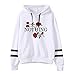 Produktbild Keepwin Damen Langarm Kapuzenpulli Frauen Hoodie Blumendruck Stickerei Sweatshirt Kapuzenpulli Kapuzen Sweatshirt Tops Bluse (S, Weiß)