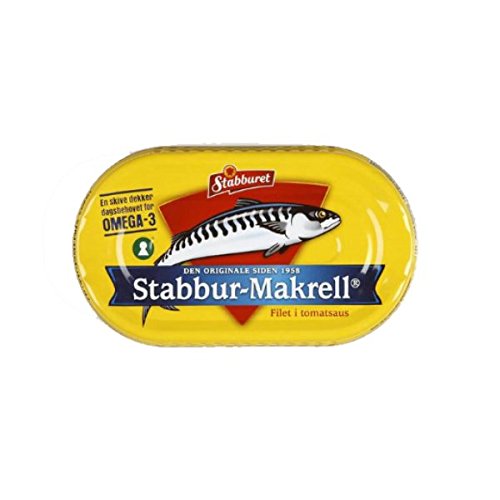 Preisvergleich Produktbild Stabburet Makrell i Tomat - Makrele in Tomaten 170g (Pack of 3)
