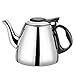 Produktbild Teekanne - 1 2 L / 1 5 L Fassungsvermögen/Edelstahl-Kochfeld Teekanne Tee- / Kaffeekanne/Wasserkocher/Hitzebeständiger Schnell Kochender Silikongriff,Silver-1.2L