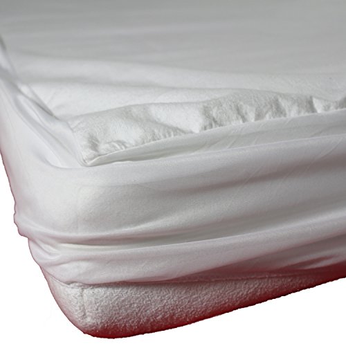 MOLTON MATRATZENSCHONER 11 GRÖßEN WÄHLBAR MATRATZENAUFLAGE BETTEINLAGE INKONTINENZ WASSERDICHT 100% BAUMWOLLE (60x120cm) - 2