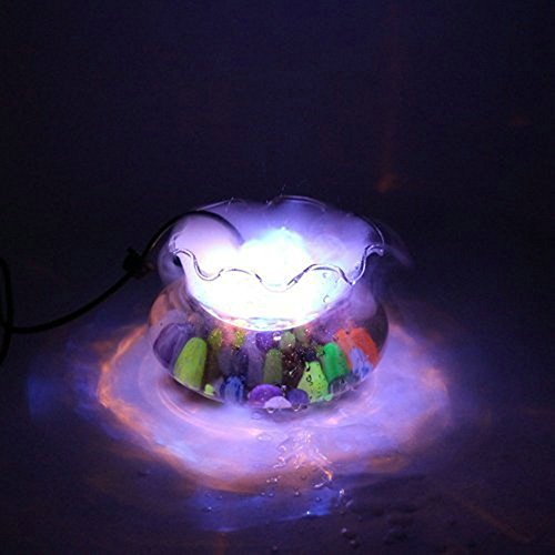 Fuloon 12 LEDs Mist-Maker Nebel-Luftbefeuchter 12 LEDs Nebel-Hersteller mit AC-Adapter mit Automatisch Farbwechsel - 8