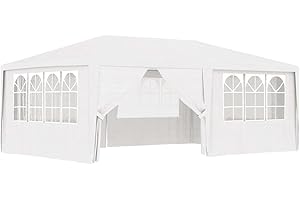 Festnjght 4x6 m Carpas Plegables Impermeables con 4 Paredes Carpa Protección UV Pergola Plegable Cenador Camping Cenadores para Jardin,Terraza,Exterior