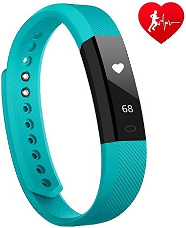 Lets4Fit Fitness Tracker HR, Fitness Tracker Watch with Heart Rate Monitor, Slim Touch Screen and Wristbands, Wearable Waterproof Activity Tracker Pedometer for Android and iOS (Green)