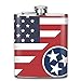 Produktbild deyhfef Atrusti Tennessee Flag 7 Oz Edelstahl Flachmann