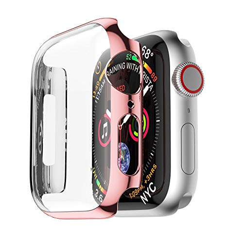 Preisvergleich Produktbild TianranRT Ultra Dünn PC Überzug Fälle Schützend Stoßstange Fall Abdeckung Dünne Plattierung Fällen Schutzstoßkasten-Abdeckung für Apple Watch 4 40 / 44mm