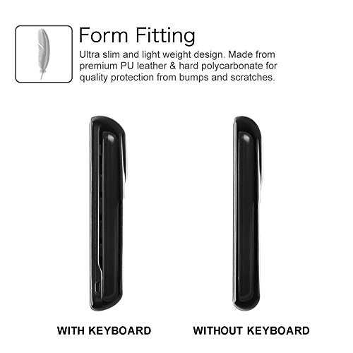 Fintie Bluetooth Tastatur Hülle für Fire HD 8 (7. Generation – 2017) / Fire HD 8 (2016 Modell) – Ultradünn Ständer Schutzhülle mit magnetisch abnehmbar drahtloser Bluetooth Tastatur, Don’t Touch - 6