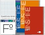 cuaderno abc para zurdos Tapa Extradura De Cartoncillo De 800 G/M2, Con Doble Encolado, Impresa Y Plastificada