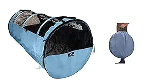 HandinHandCreations Pet Tube Soft Car Crate Large Kennel The Safe Dog and Cat Travel Mobile Home Pet Limo with Seat Belts and Storage Bag 47Lx24H SUV