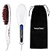 Noza Tec Anti Static Ceramic Hair Straightener Brush Comb - Instant Heating Detangling Paddle Brush - For Faster Professional Straightening Styling - LCD Display - Negative Ion Brush - Auto Massager - UK plug