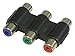 Price comparison product image CDL Micro Triple RCA Phono Component YUV YPbPr RGB Female to Female F-F Coupler