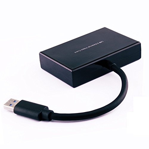 XinXu USB 3.0 auf HDMI / DVI / VGA Externe Video Grafikkarte Dual Monitor Adapter – Monitore bis zu 2048×1152 / 1920×1080 unterstützt XP / Vista / Windows 7 / Windows 8.1 / Windows 10 / Mac OS 10.6 - 2