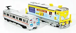 Jack Royal Locomotive Engine & Metro Train Kit (Blue Grey) - 2 Combo