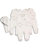 The Essential One - Unisex Pack of 3 Baby Sleepsuits / Babygrows ESS39