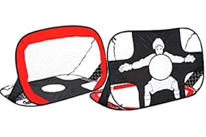 Surplex Fußballtor für Kinder 2er Set, 2 in 1 Fußball Pop Up Tor klein mit Tragetasche für Kinder im Garten, Torwandtrainer für Indoor, tragbare Faltbare Outdoor-Fußballnetz Ziel (120 x 80cm)