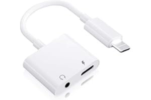 CARPHONE WAREHOUSE [Certificato Apple MFi] 2 in 1 Adattatore per Cuffie per iPhone, Lightning a jack da 3,5 mm AUX Audio Ricarica Dongle per cuffie da Cavo Splitter Compatibile con iPhone 14/14 Plus/13/12/11/8/7/7P/X/XS