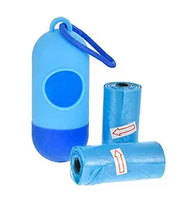 Mummamia Tie & Toss Diaper Disposal Bag Dispenser with 2 Garbage Rolls (Blue)