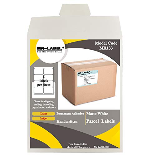 MR-Label Etichette di spedizione bianche - per pacchetto | Busta - adesivi autoadesivi per stampanti a getto d'inchiostro e laser - 99,1 x 67,7 mm - 200 etichette