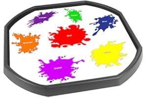 TIGER MOON THE TIGER MOON TRADING COMPANY LTD Colours Of The Rainbow Paint Splash Vinyl Tuff Tray Insert - 86 x 86 cm - Ideal for Large Tuff Spot Tuff Tray - Tuff Tray NOT Included