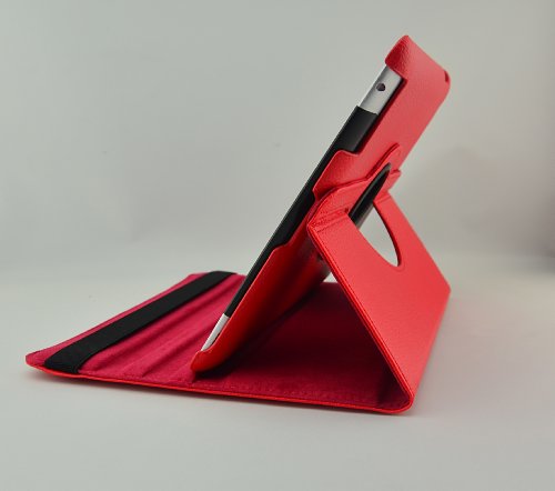 inShang Hülle für Apple iPad 2 iPad 3 iPad 4, Edles PU Leder Tasche Hülle Skins Etui Schutzhülle Ständer Smart Case Cover für Tablet iPad, Super Automatische Einschlaf-/Aufwach funktion, 360 Grad rotierende Schutzhülle mit Standfunktion + inShang Logo hochwertigen Stylus Eingabestift Stift - 2