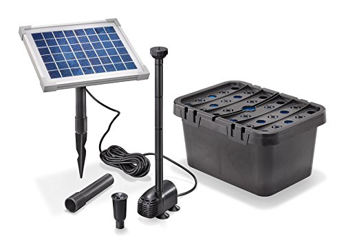 Solar Teichfilterset Starter 470 l/h Förderleistung 5 W Solarmodul Komplettset bis 2000l Gartenteich 101065 - 6