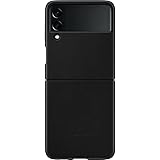 Samsung Leather Cover custodia in pelle per Galaxy Z Flip3 5G, Black