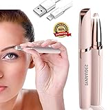 Eyebrow Hair Remover for Women-Painless Portable Electric Eyebrow Trimmer,Eyebrow Hair Removal Razor with Light，Eyebbrow Shave Perfect Touch，Rechargeable USB