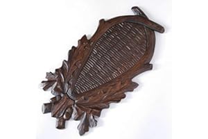 GTK - Geweihe & Trophäen KRUMHOLZ Trophäenschild geschnitzt für Rothirsch Hirschgeweih Hirsch AF 37 cm x 18 cm