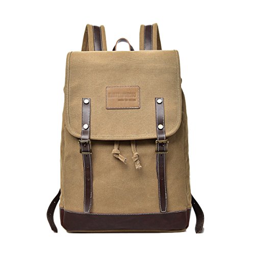 Preisvergleich Produktbild Leinentaschen Herren Rucksack Schultertaschen Freizeit Taschen Reisetaschen Foto Taschen,Khaki-OneSize