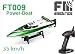 Produktbild Fm-electrics FT009 | High-Speed Rennboot 46 cm lang, bis 32 km/h schnell, mit Rollenfunktion, 2.4 GHz 4-Kanal, LiPo-Akku 7,4 Volt-1500 mAh, in grün/weiß Motorboot
