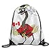 Produktbild DHNKW Funny Canadian Goose with Canada Flag Unisex Home Rucksack Shoulder Bag Travel Drawstring Backpack Bag,Lightweight Drawstring Bag Sport Gym Sack Bag Backpack for Women Men