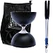 Produktbild Henrys Diabolo Jazz, mit Freilauf-Kugellager, Schwarz, inkl. Aluminiumstäbe und Transporttasche