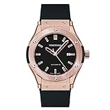 Vemupohal Uhren Herrenuhr Herren Armbanduhr Mechanische mit Plastik-Armband