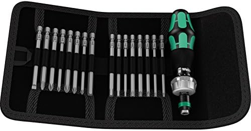 Precise Engineered Wera 17 Piece Kraftform Kompakt Ratchet Screwdriver with 16 Bits Hex / Phillips / Pozi / Slotted / Torx [Multi Set] - w/3yr Rescu3® Warranty