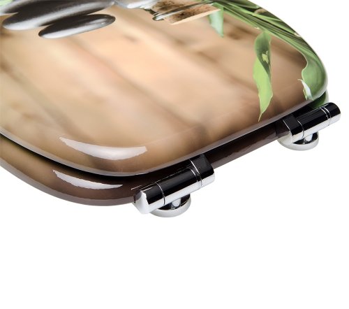 Sanilo WC Sitz mit Absenkautomatik Spa | hochwertige Oberfläche | einfache Montage | stabile Scharniere A642620 - 5